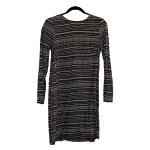 H&M size 4, long sleeve black and white checkered dress